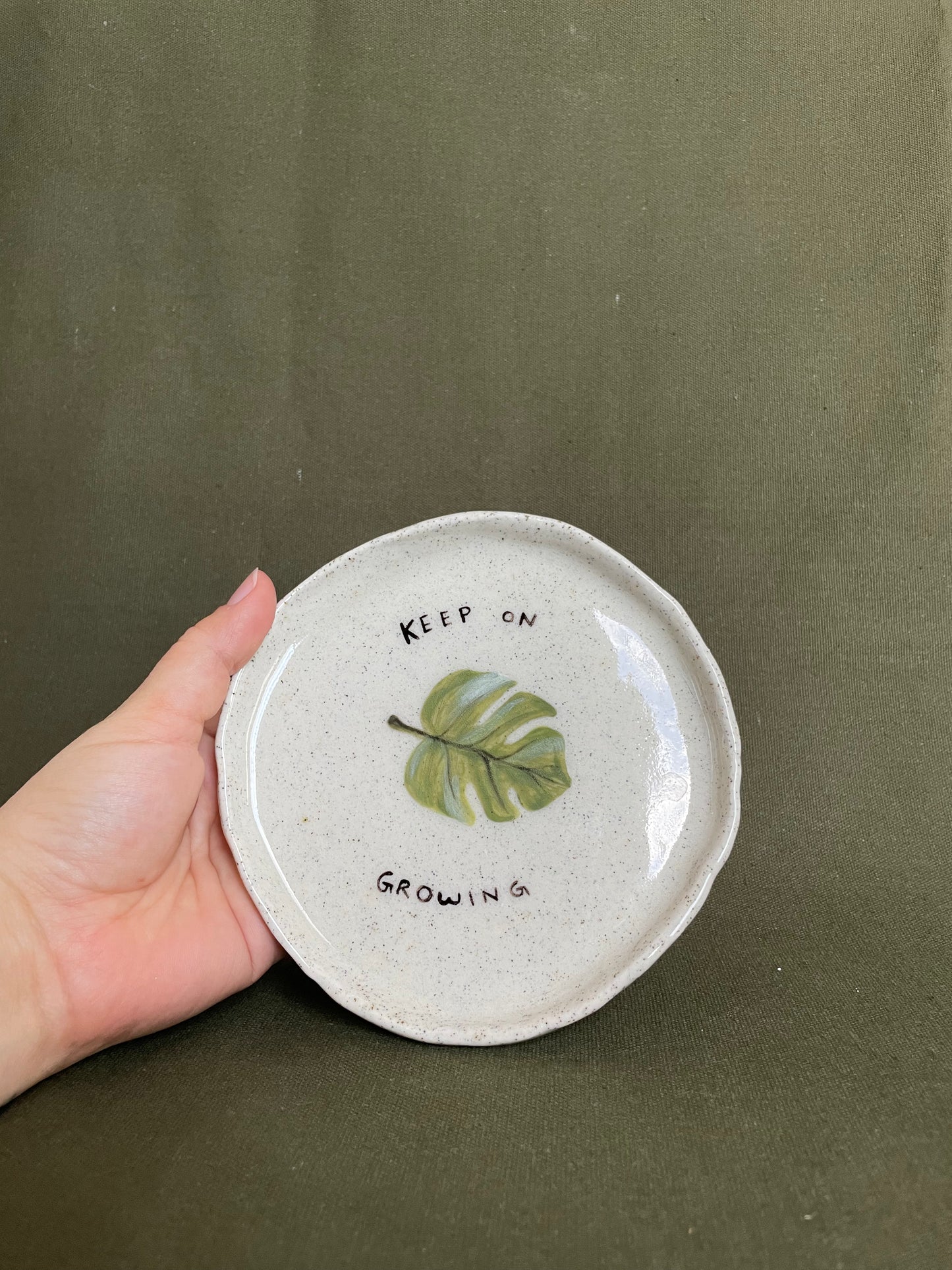 Monstera 'Keep on growing' Mug and Saucer Set