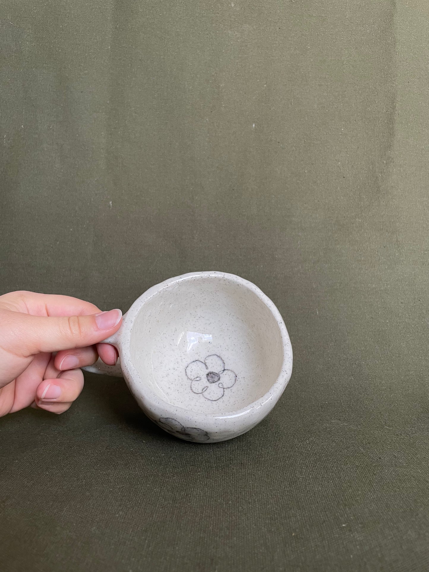 Scribble flower Mug and Saucer Set