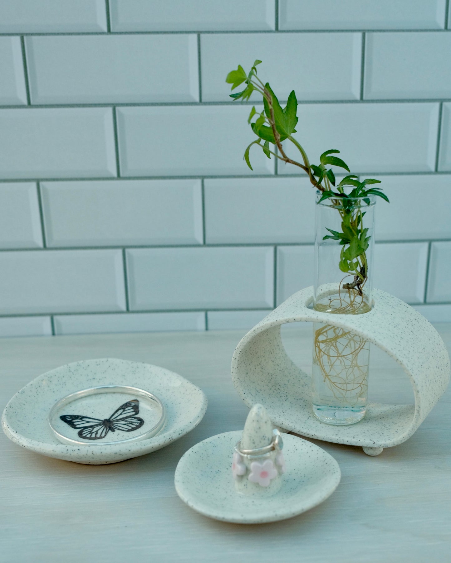 Speckled Butterfly Dishes