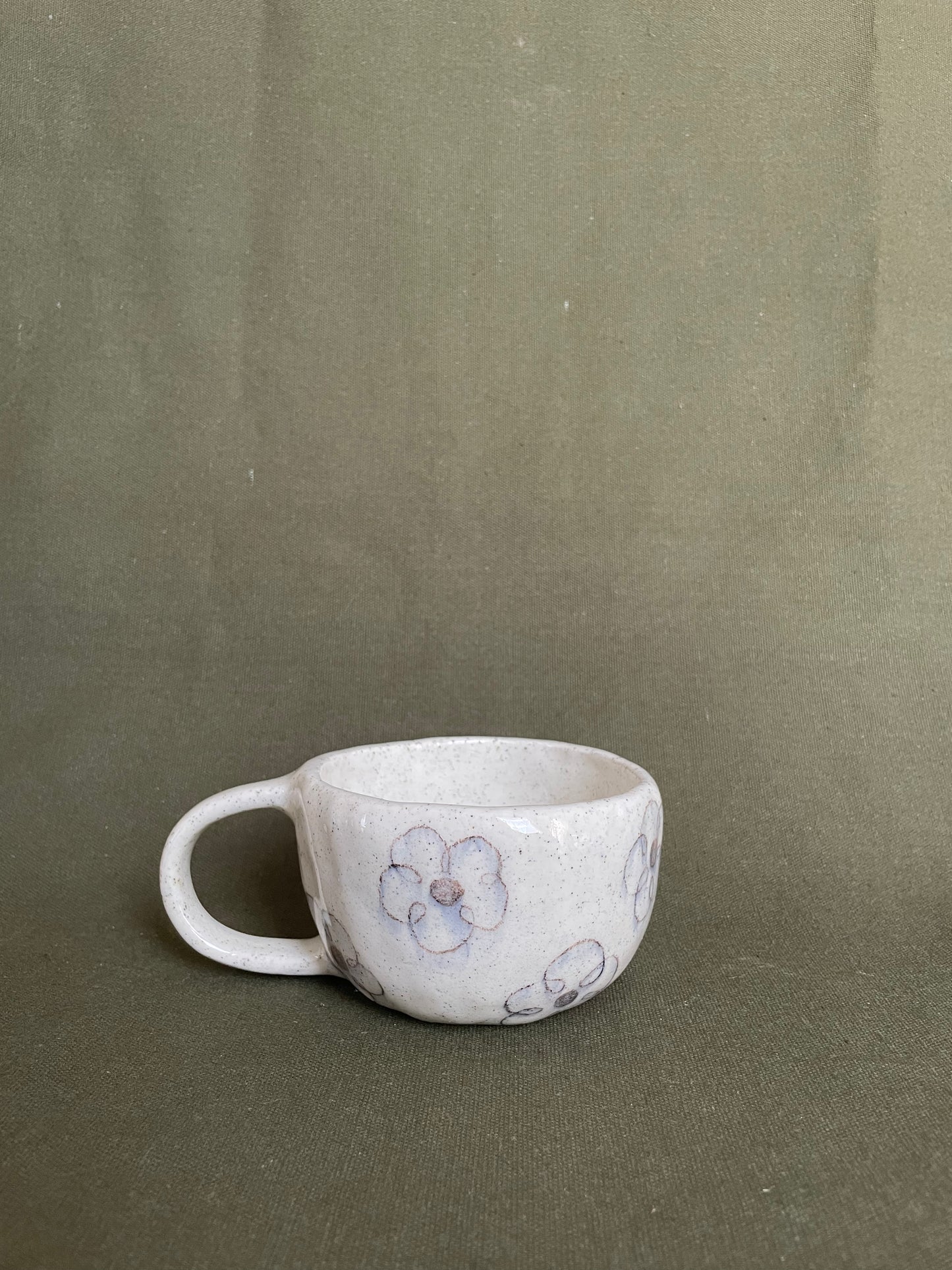 Scribble flower Mug and Saucer Set