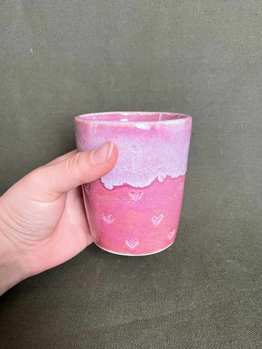Pink 'hearts' tumbler